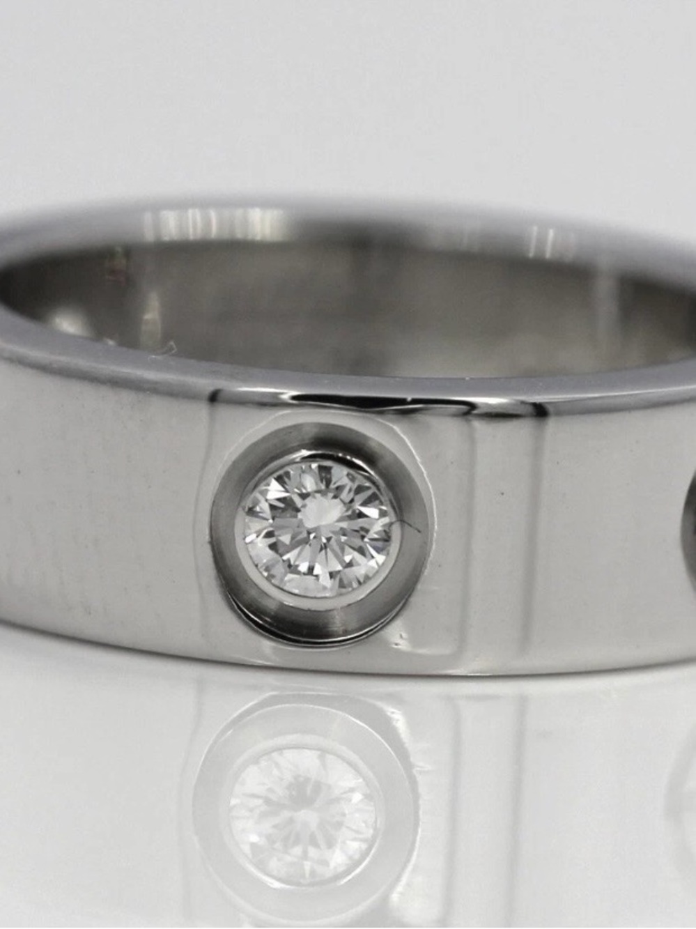 Cartier Classic Love Ring 3 Diamonds 750 WG Cartier Size : 51 ( US 5.75) - Picture 14 of 16